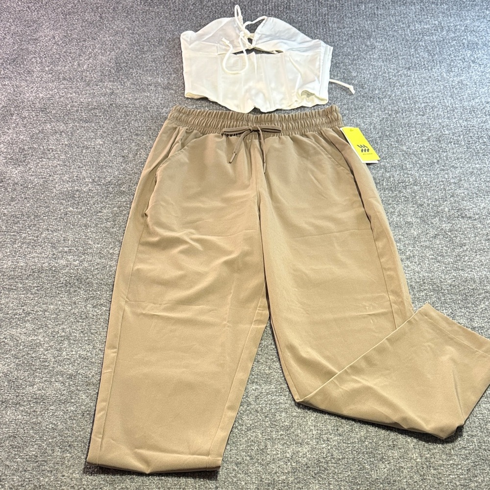Casual Tan Joggers for Women